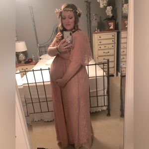 Maternity lace dress baby shower